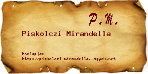 Piskolczi Mirandella névjegykártya